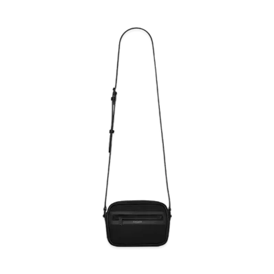 SAINT LAURENT Camp Small Camera Bag In Nylon And Lambskin "Black"