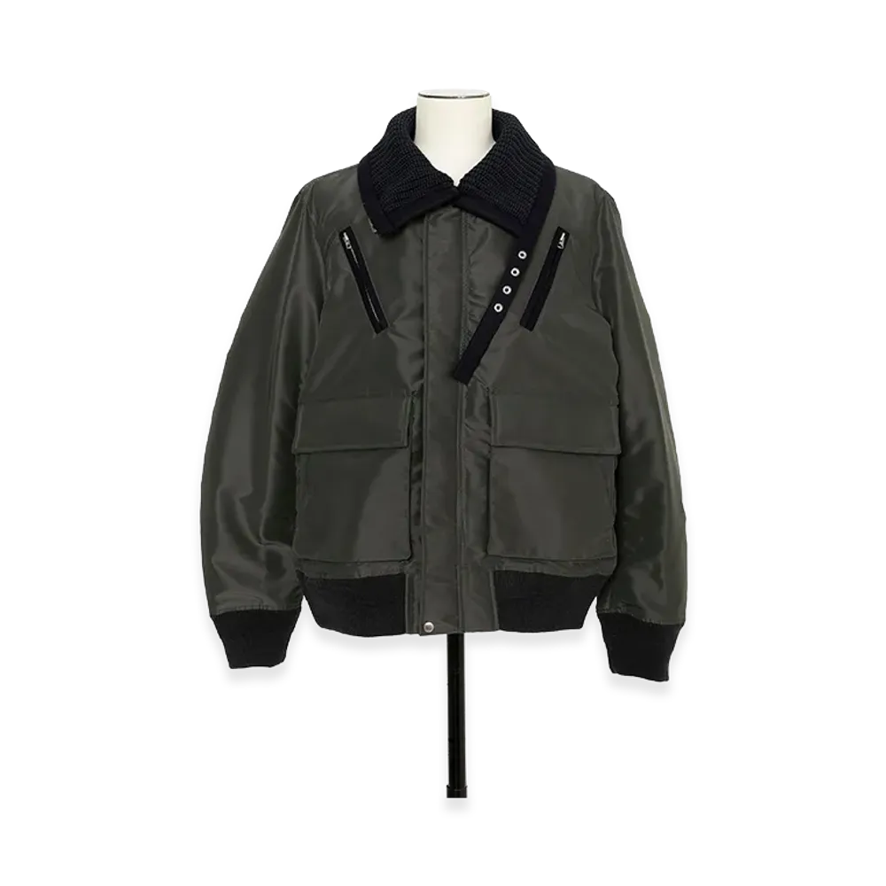 sacai Nylon Twill Blouson "Dark Khaki"