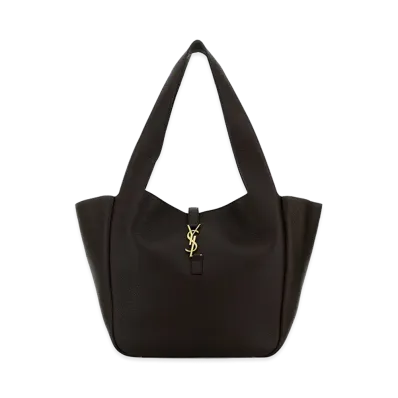 Saint Laurent Women's Leather Le 5 A 7 Bea Shopping Bag "Brown"