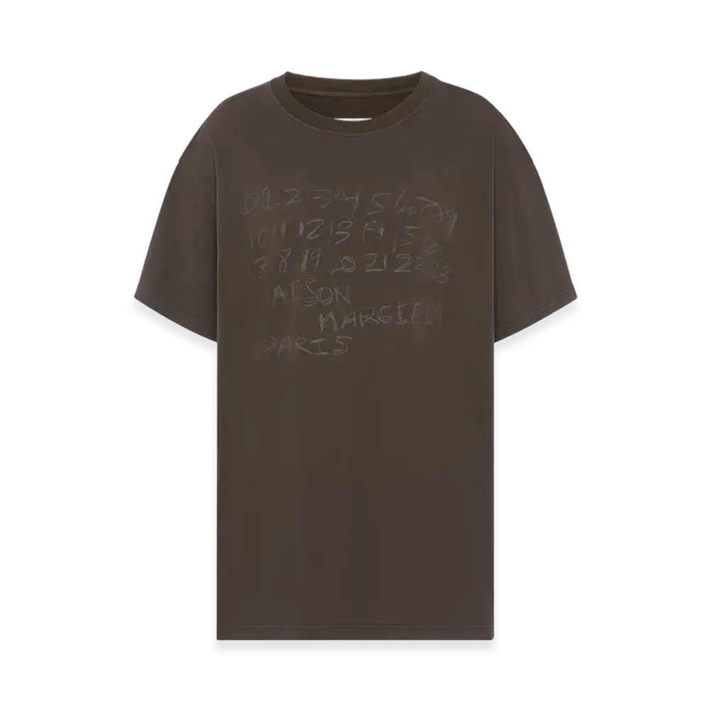 Maison Margiela Numbering Cotton T-Shirt "Brown"
