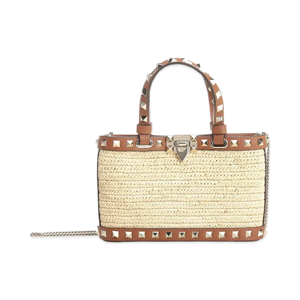 Valentino Women's Mini "Rockstud" Shopping Bag "Beige"