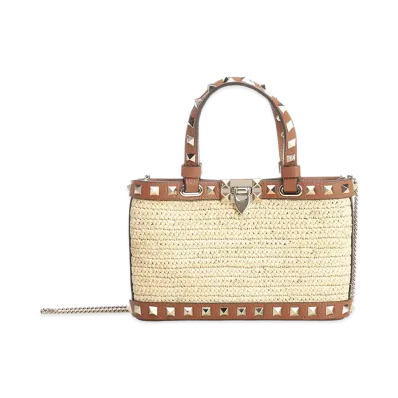 Valentino Women's Mini "Rockstud" Shopping Bag "Beige"