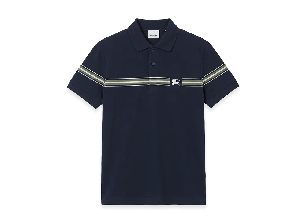 Burberry Stripe Cotton Polo Shirt "Nevy"