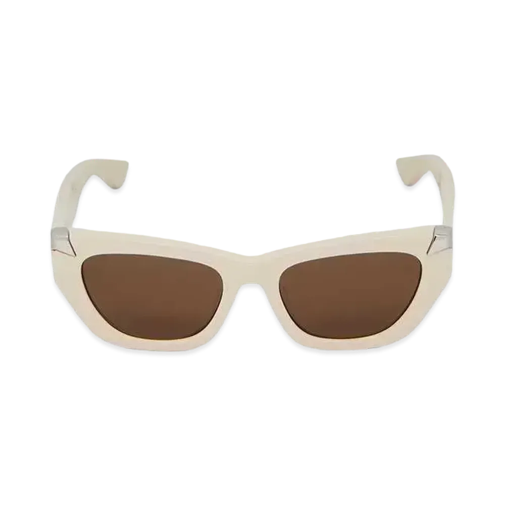 Alexander McQUEEN Punk Rivet Geometric Sunglasses "Ivory"