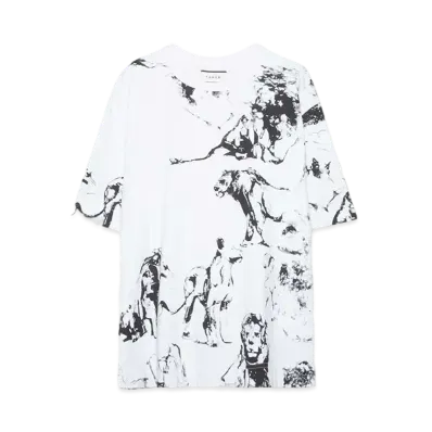 TAAKK ANIMAL PRINT S/S T-SHIRT "WHITE"