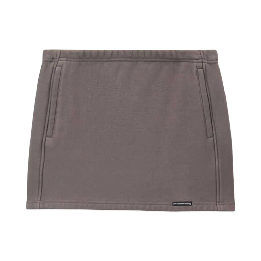 Alexander Wang Cotton Acid Wash Mini Skirt "Washed Granite"