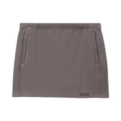 Alexander Wang Cotton Acid Wash Mini Skirt "Washed Granite"