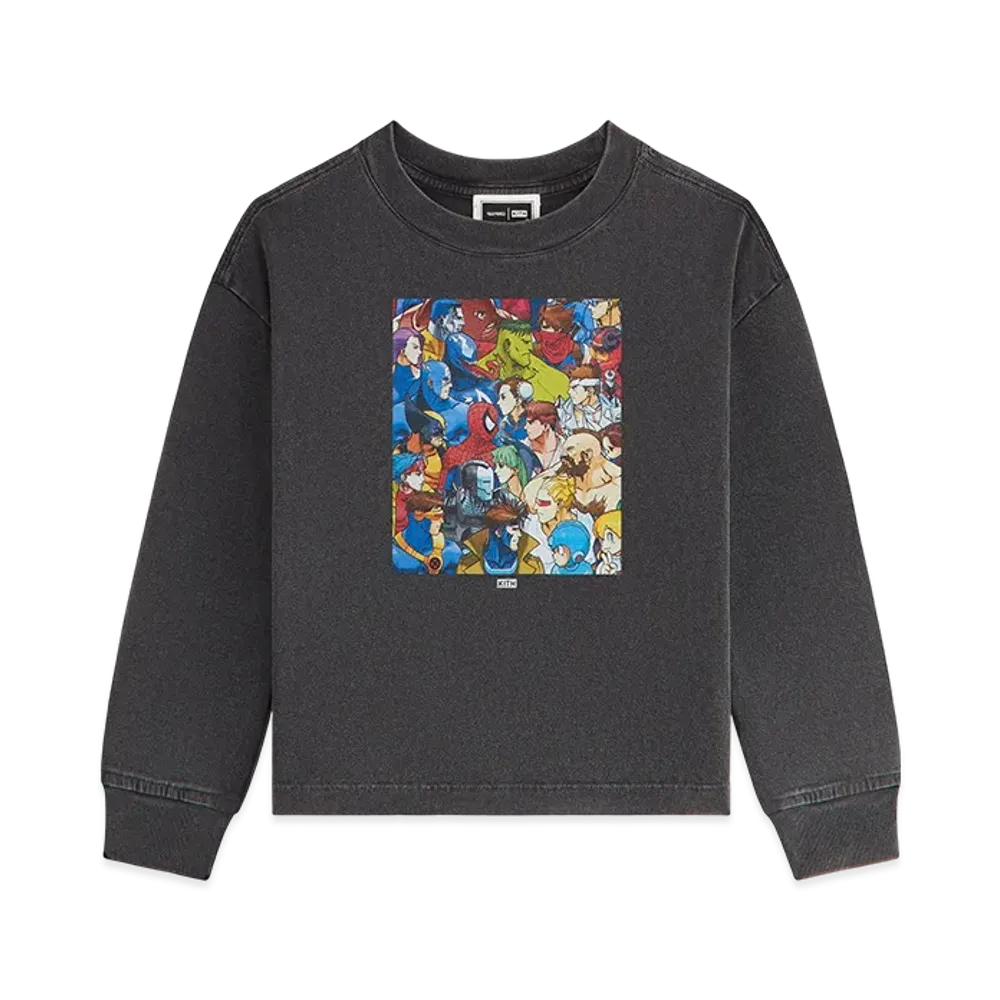 Kith x Marvel vs. Capcom Kids Clash of Super Heroes Vintage Tee "Black"