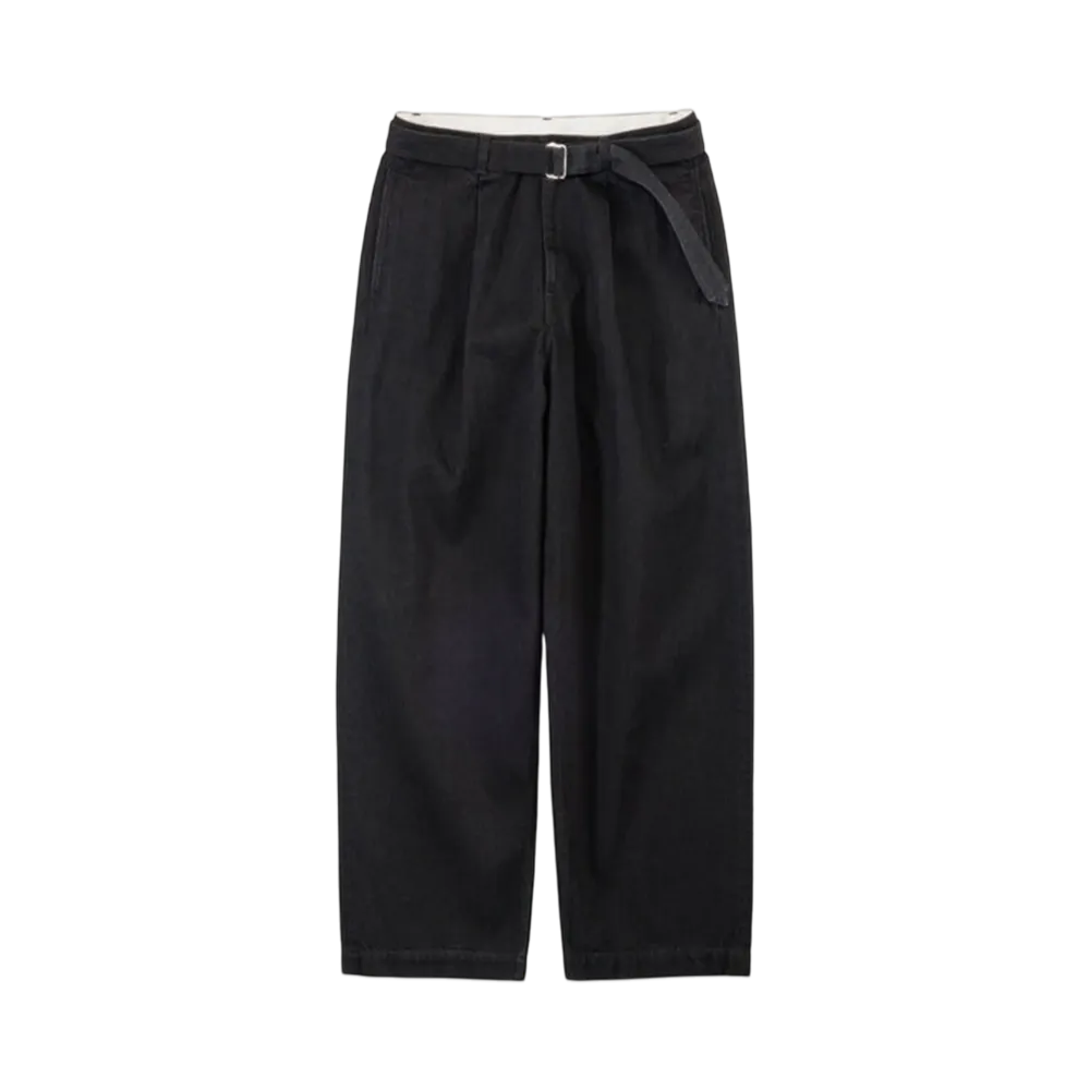 Graphpaper Selvage Denim Belted Pants "Black Washed"