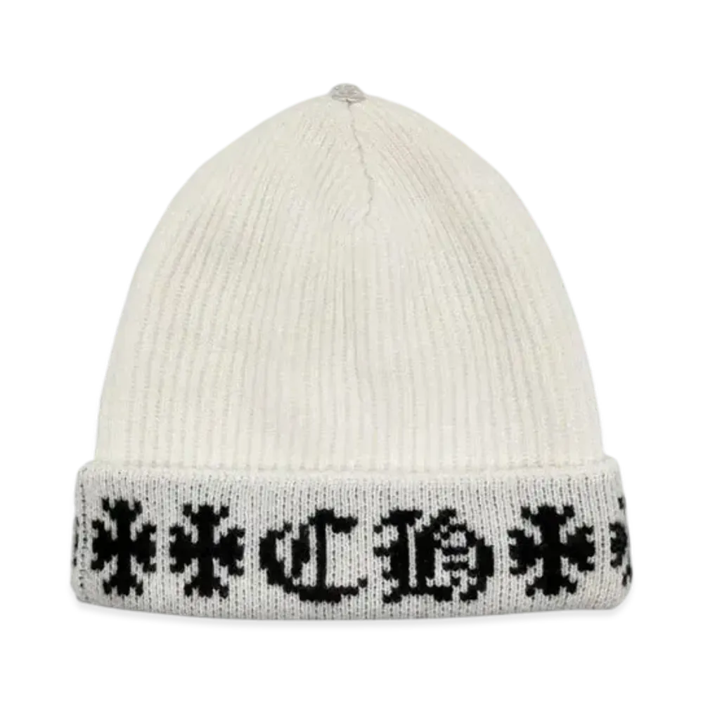 Chrome Hearts Big Daddy Cashmere Beanie "White"