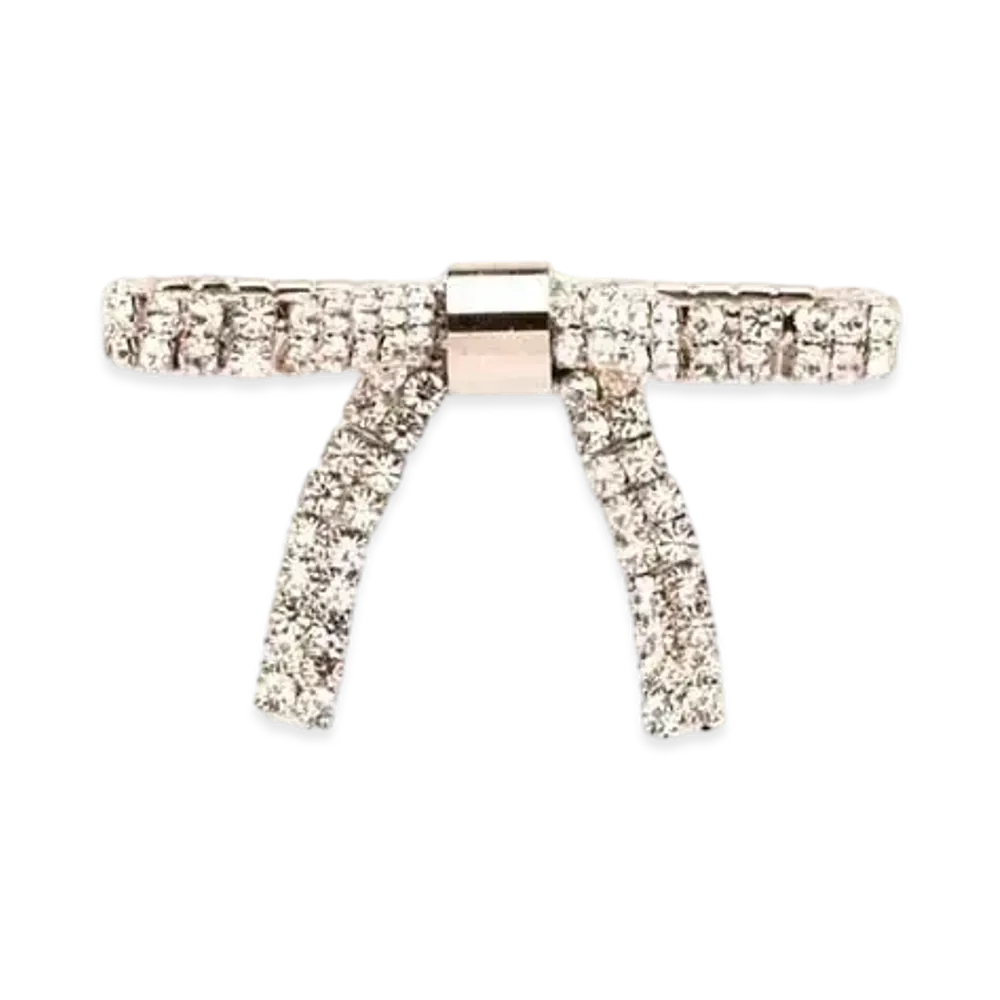 MIU MIU Decoration Ribbon Brooch "Crystal"