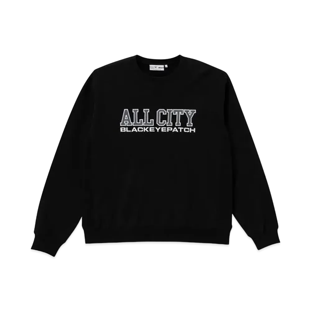 BlackEyePatch ALL CITY CREW SWEAT "Black"