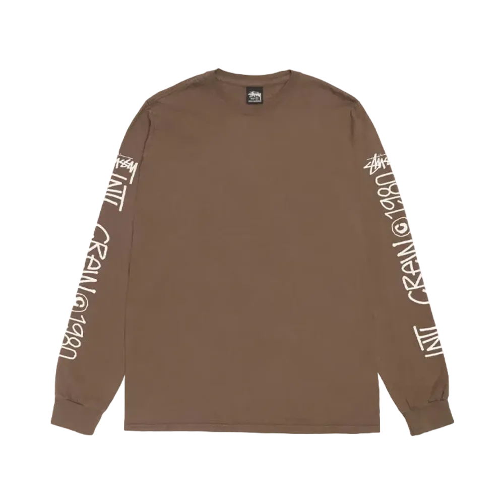Stussy Intl Crew LS Tee Pigment Dyed "Brown"