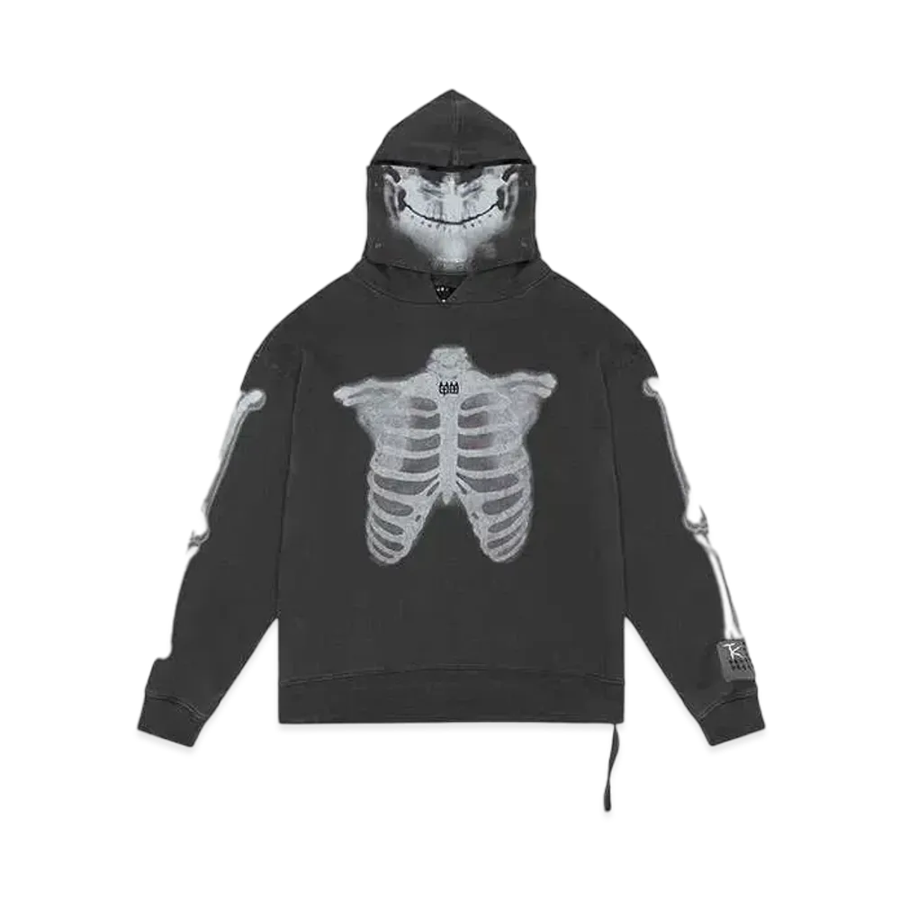 KSUBI SKELETON BIGGIE HOODIE FADED BLK "BLACK"