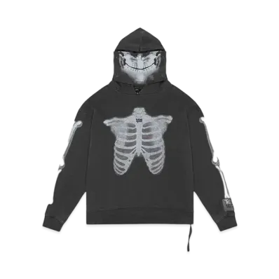 KSUBI SKELETON BIGGIE HOODIE FADED BLK "BLACK"