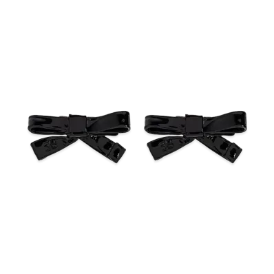 BALENCIAGA Bow Detail Ribbon Earrings "Black"
