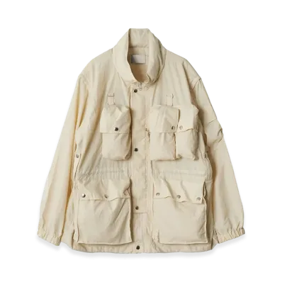 YOKE Light Nylon Taslan Multi Pockets Detachable Utility Blouson "L Yellow"