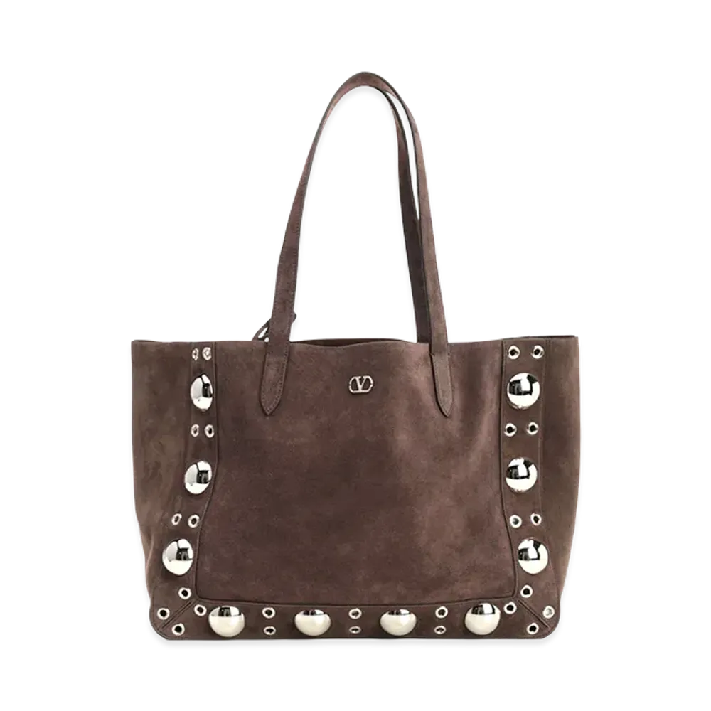 Valentino Medium "Nellcote" Shopping Bag "Brown"