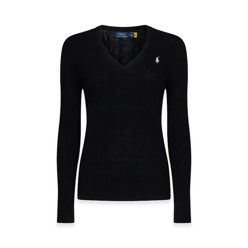 Polo Ralph Lauren Women's Cable-Knit Wool And Cashmere Pullover "Black"