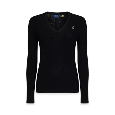 Polo Ralph Lauren Women's Cable-Knit Wool And Cashmere Pullover "Black"