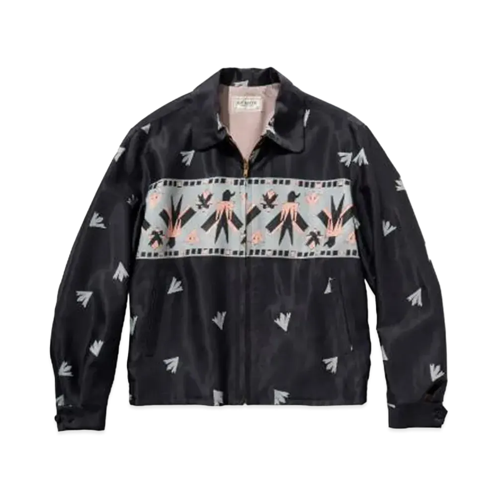 THE REAL McCOY'S RAYON THUNDERBIRD BLOUSON "Black"