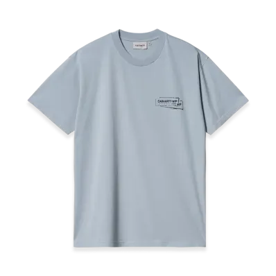 Carhartt WIP S/S Stamp T-Shirt "Misty Sky/Black(Stone Washed)"