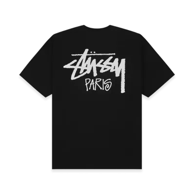 Stussy Stock Paris Tee "Black"