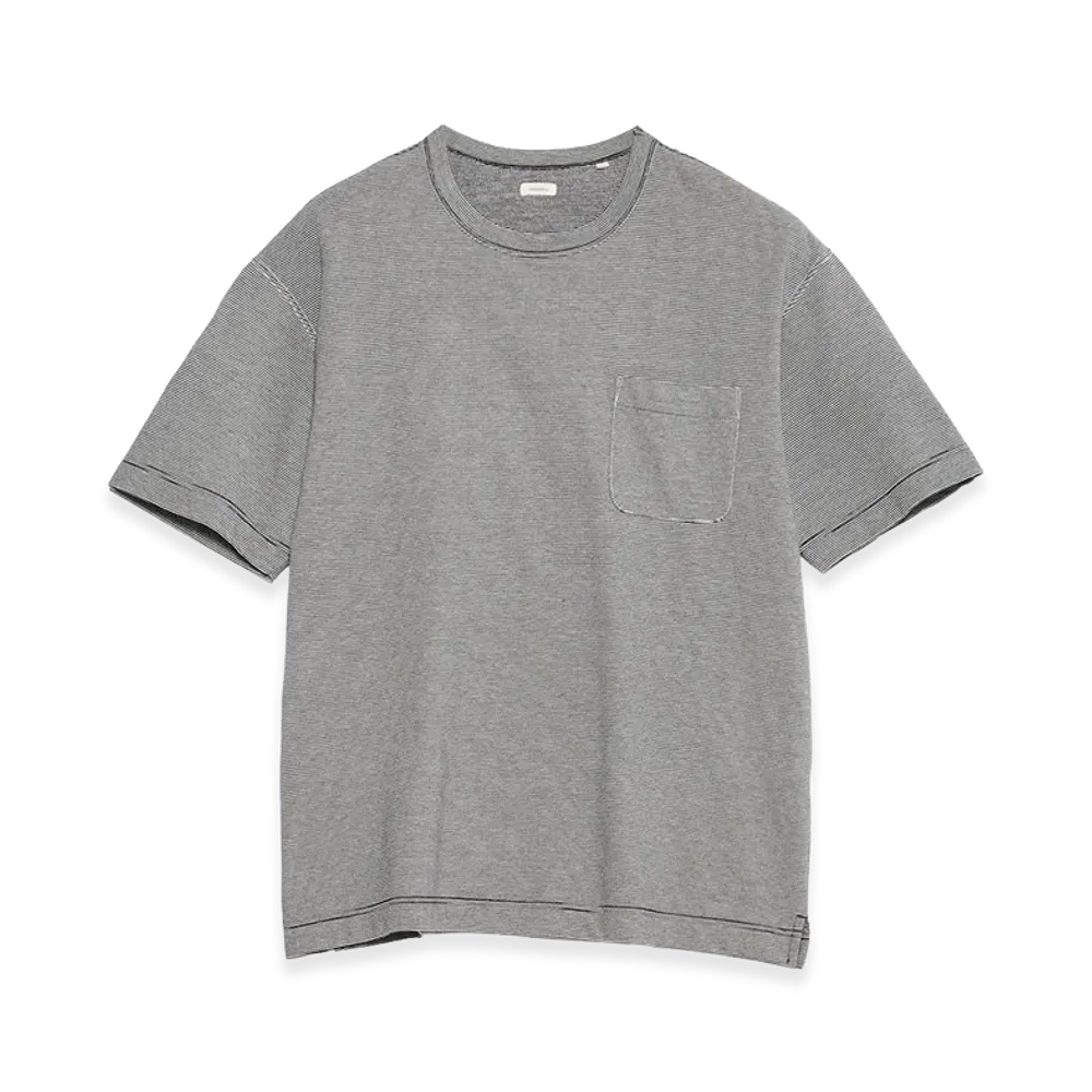 nanamica Micro Stripe Pocket Tee "Navy/White"