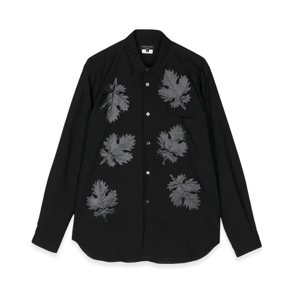 COMME des GARCONS HOMME PLUS Leaf-Detail Shirt "Black"