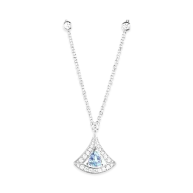 BVLGARI Divas' Dream Necklace With Pave Diamonds "White Gold"