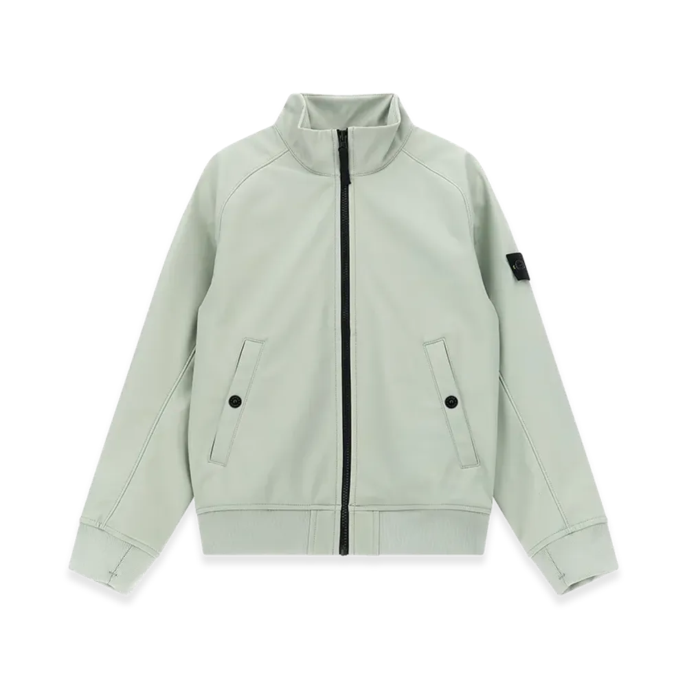 Stone Island Kids Logo Badge Jacket "Gray"