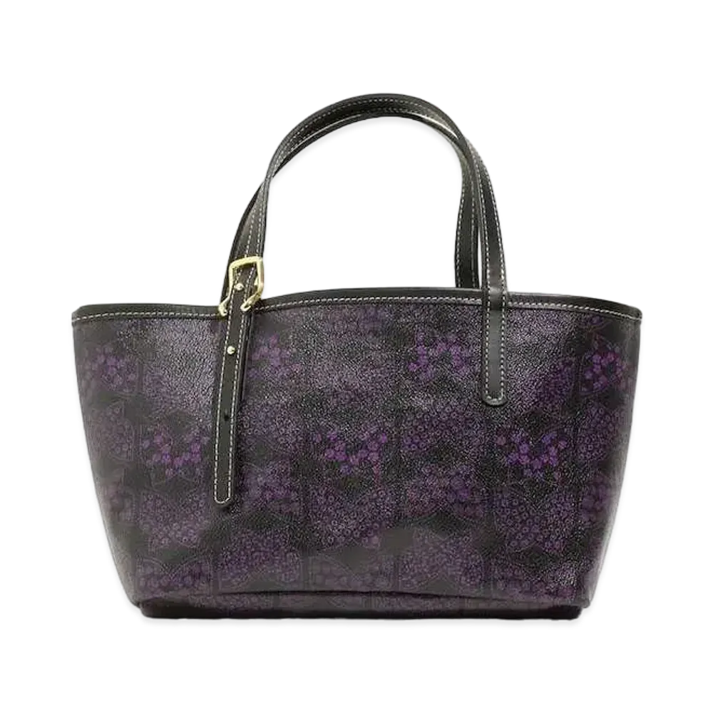 Needles LTHR. HANDLE SMALL TOTE - PAPILLON PVC "Black"