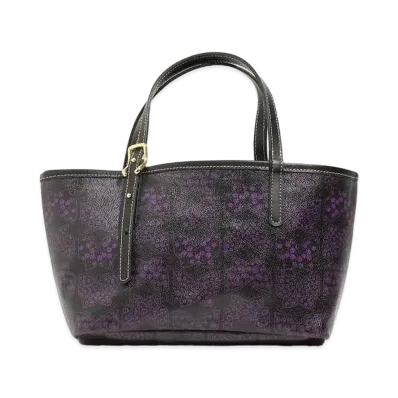 Needles LTHR. HANDLE SMALL TOTE - PAPILLON PVC "Black"