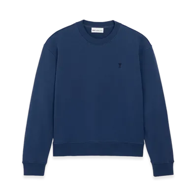 AMI PARIS Cotton Ami De Coeur Sweatshirt "Blue"