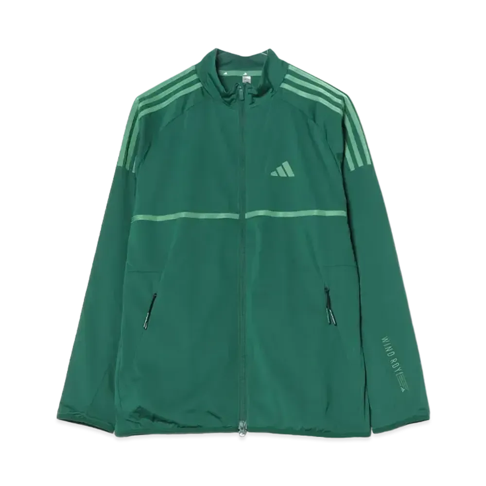 adidas Golf Three Stripes Full Zip Wind "College Green"