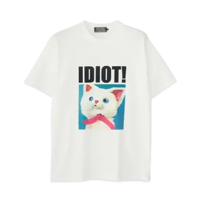 HYSTERIC GLAMOUR Idiot Cat Tee "White"