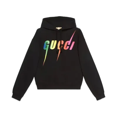 GUCCI Cotton Sweatshirt With Gucci Blade Print "Black"