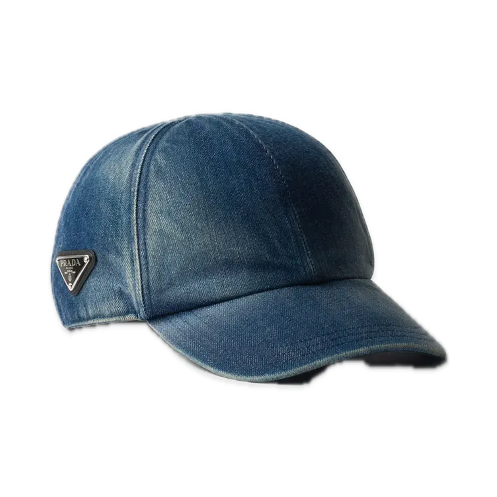 PRADA Denim Baseball Cap "Navy"