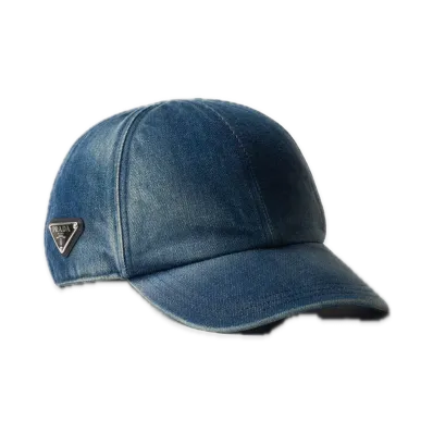 PRADA Denim Baseball Cap "Navy"