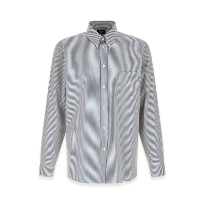 FENDI Striped Button Down Shirt "Light Blue"