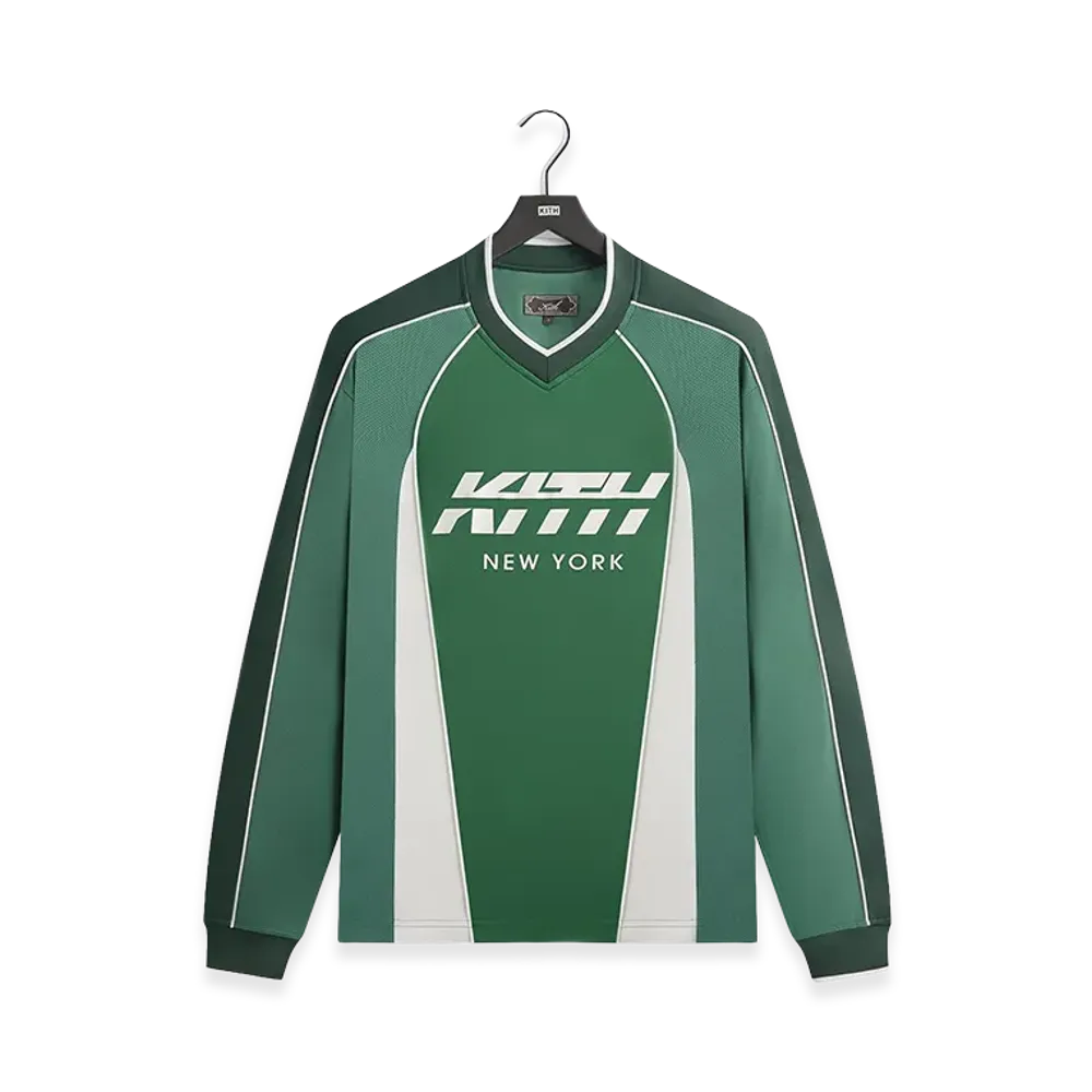 Kith Malik Long Sleeve Mesh Jersey "Conifer"