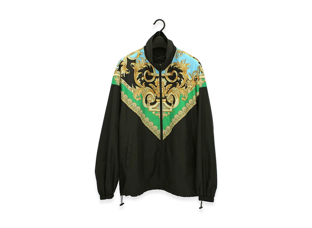 Versace Baroque Print Windbreaker "Verde Azzurro"