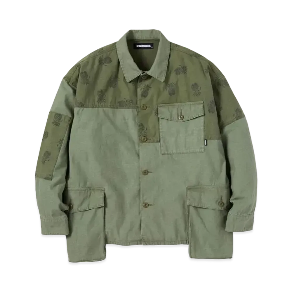 NEIGHBORHOOD BDU . MOD / C-SHIRT . LS "Olive Drab"