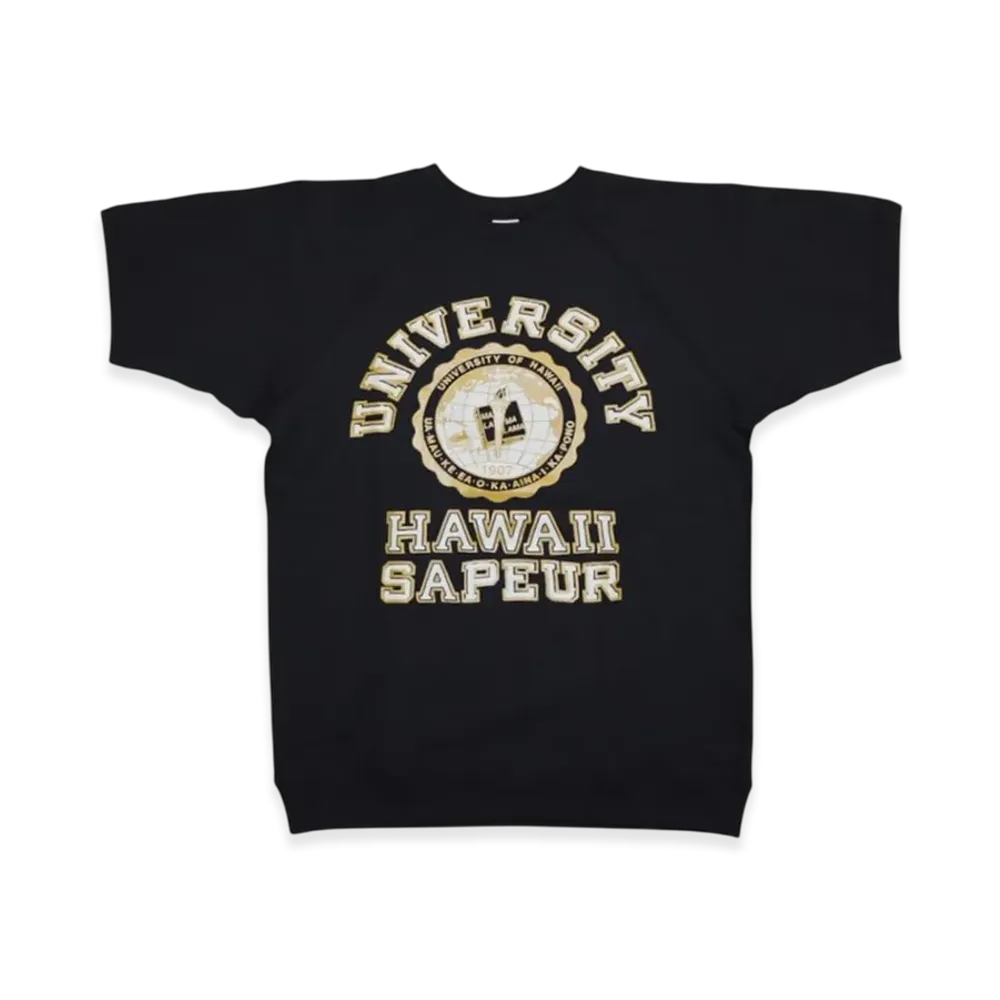 SAPEur University Of Hawaii S/S Sweat "Faded Black"