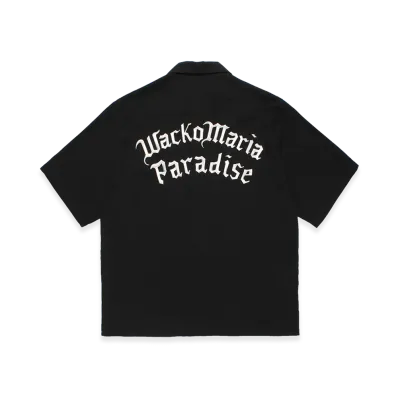 WACKO MARIA 50's Open Collar Shirt "Black"