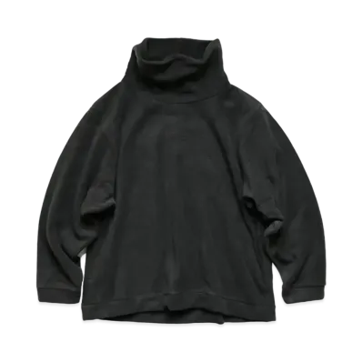 KAPITAL REVERSE FLEECE BIG HY NECK SWEAT "Black"
