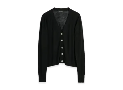 OUR LEGACY Women's Slouch Cardigan "Black Superfine Merino"