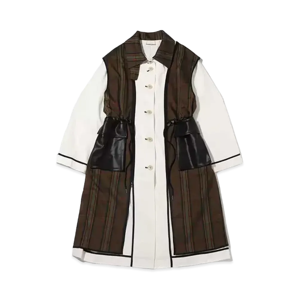 atmos pink Three-Way Blocking Coat "White"