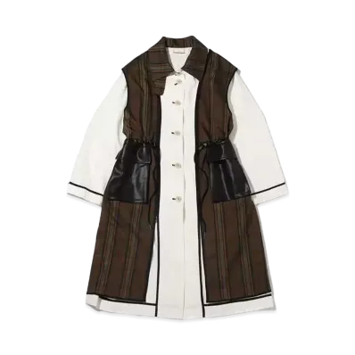 atmos pink Three-Way Blocking Coat "White"