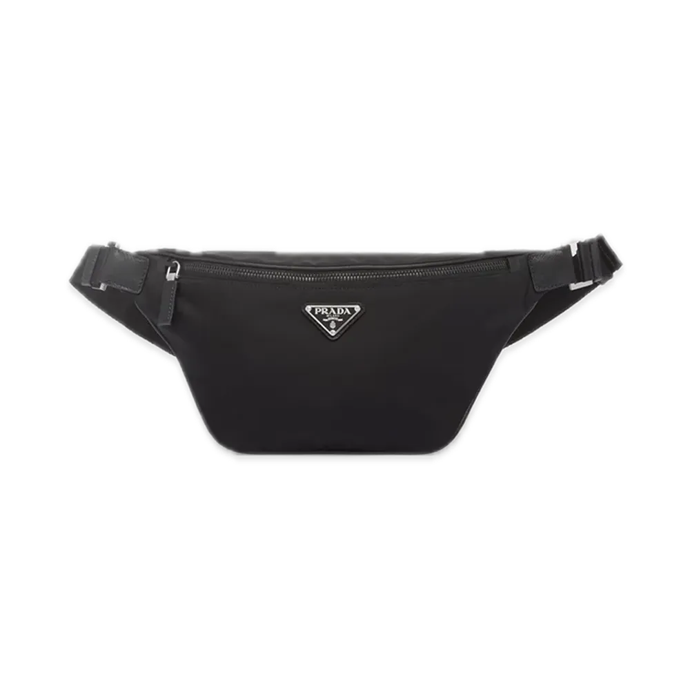 PRADA Re-Nylon x Saffiano Leather Belt Bag "Black"